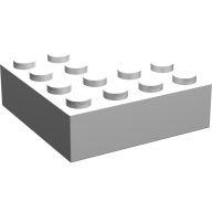Lego kostka (kostička) 4x4 roh, bílá (702 WHITE)